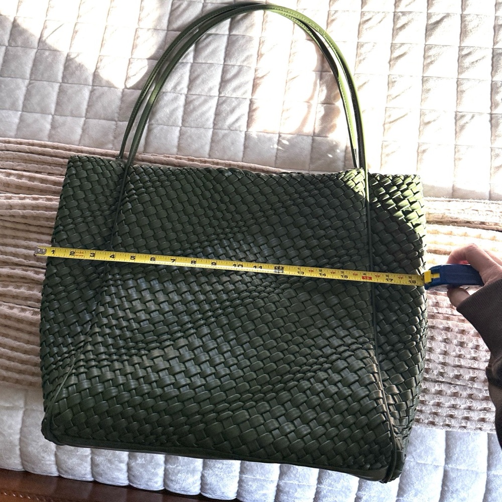 Anthropologie Green Woven Tote Bag - Picture 10 of 11